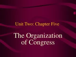 Unit Two: Chapter Five