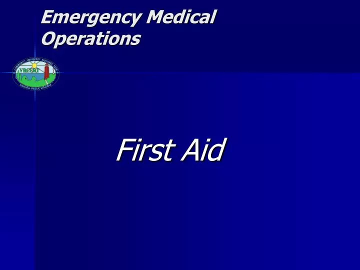emergency medical operations