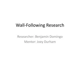 Wall-Following Research