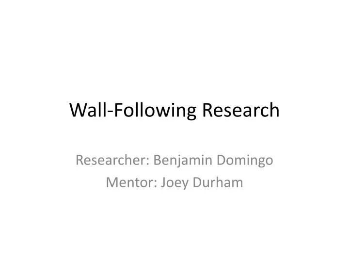 wall following research