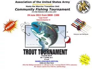 Association of the United States Army Mediterranean Chapter Hosts the Warrior Transition Unit Community Fishing Tourna