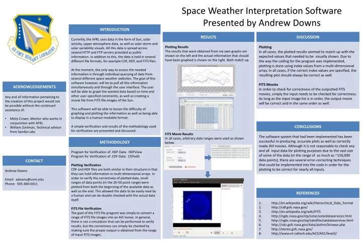 space weather interpretation software presented by andrew downs