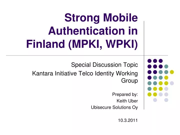 strong mobile authentication in finland mpki wpki
