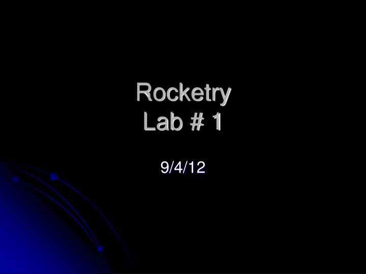 rocketry lab 1
