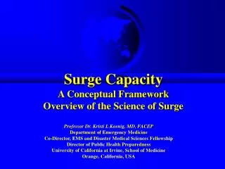 Surge Capacity A Conceptual Framework Overview of the Science of Surge