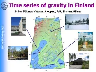 Time series of gravity in Finland
