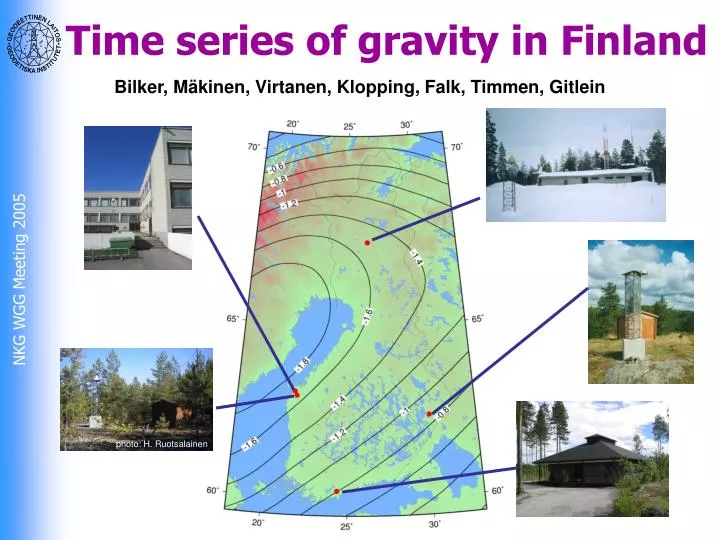 time series of gravity in finland