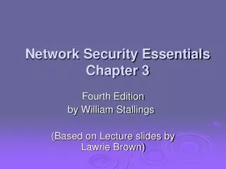 Network Security Essentials Chapter 3