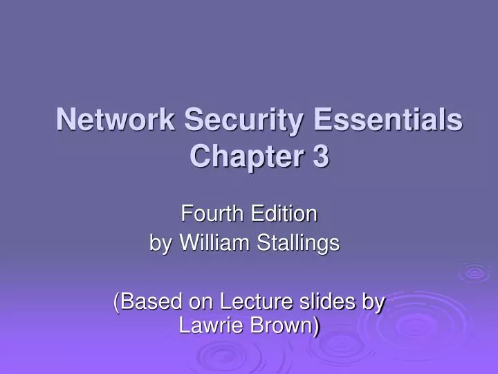 network security essentials chapter 3