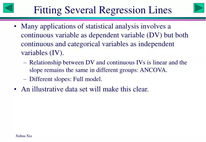 fitting several regression lines
