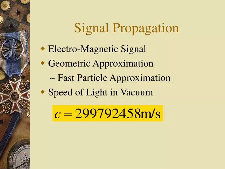 signal propagation