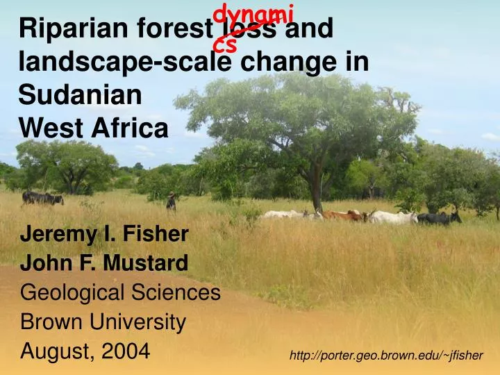 riparian forest loss and landscape scale change in sudanian west africa