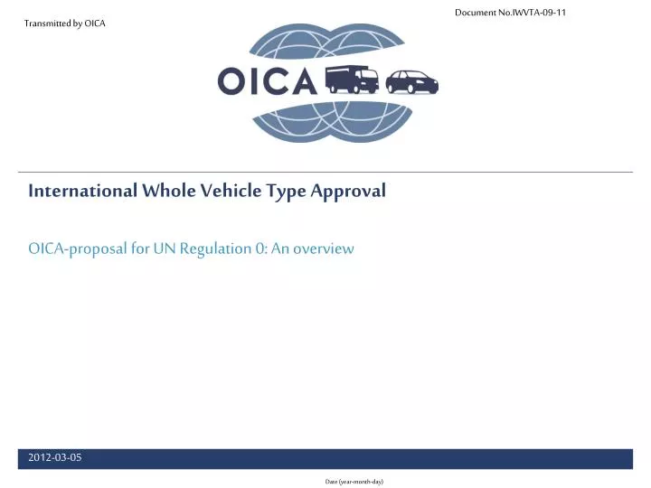 international whole vehicle type approval