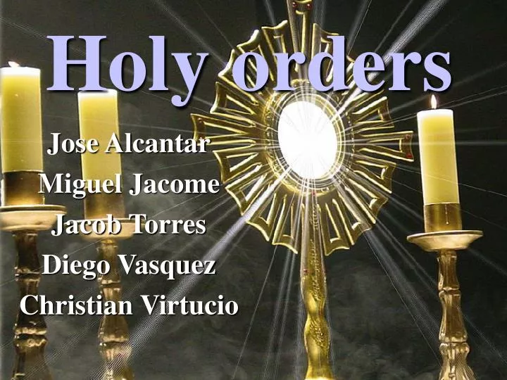 holy orders