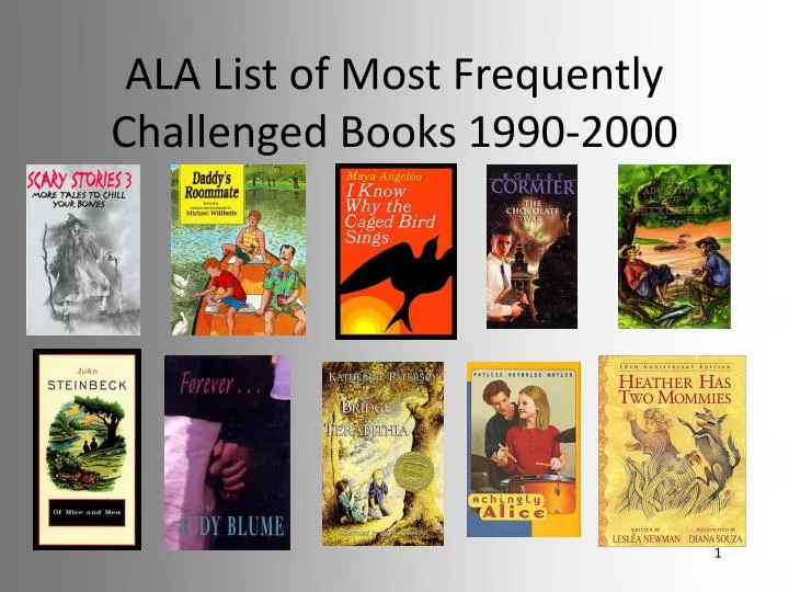 ala list of most frequently challenged books 1990 2000