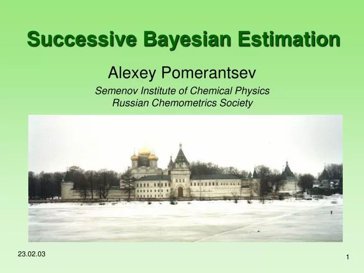 successive bayesian estimation