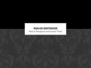 Run-on Sentences