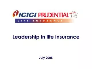 Leadership in life insurance