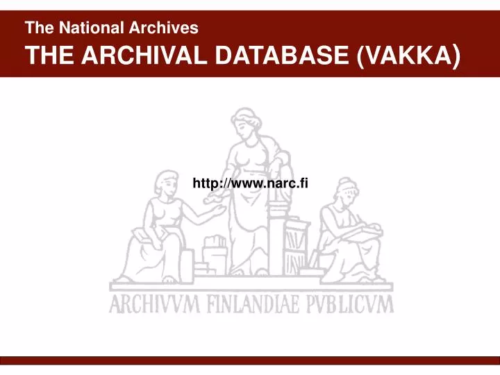 the national archives the archival database vakka