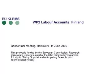 WP2 Labour Accounts: Finland