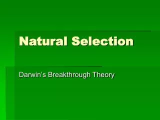 natural selection