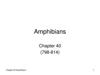 Amphibians