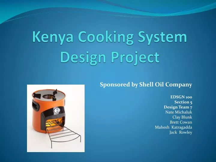 kenya cooking system design project