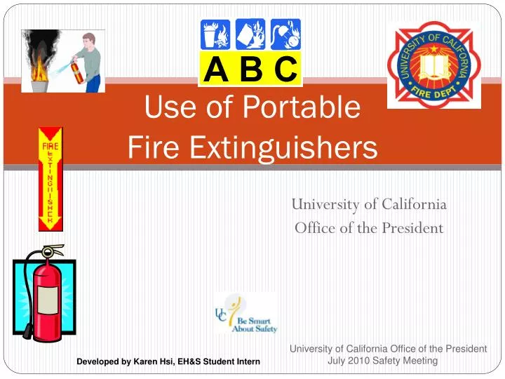 use of portable fire extinguishers