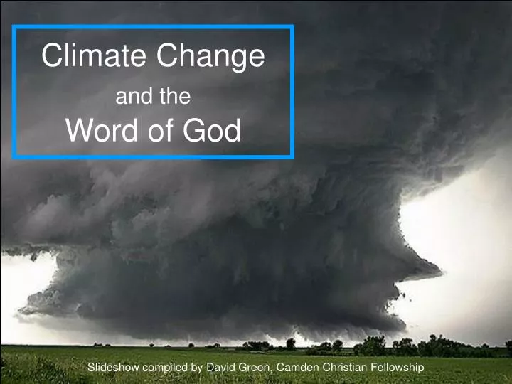 climate change and the word of god