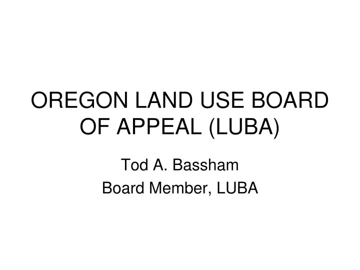 oregon land use board of appeal luba