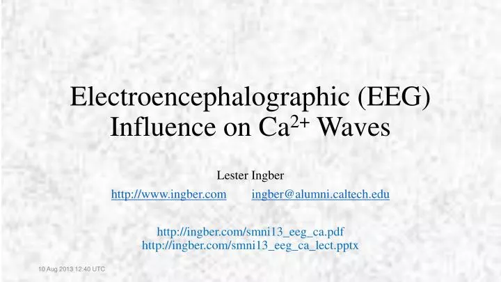 electroencephalographic eeg influence on ca 2 waves