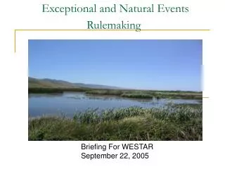 Exceptional and Natural Events 				Rulemaking