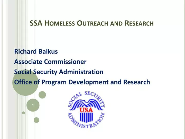 ssa homeless outreach and research
