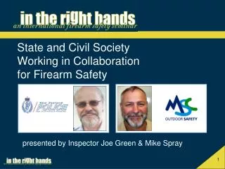State and Civil Society Working in Collaboration for Firearm Safety