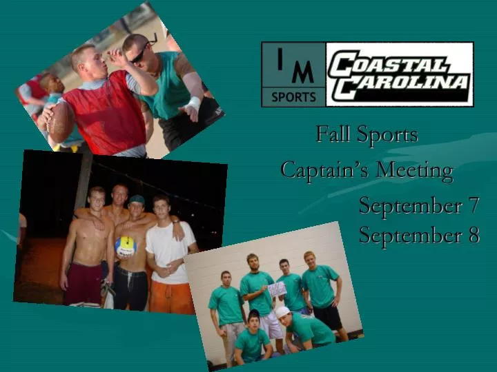 fall sports captain s meeting september 7 september 8