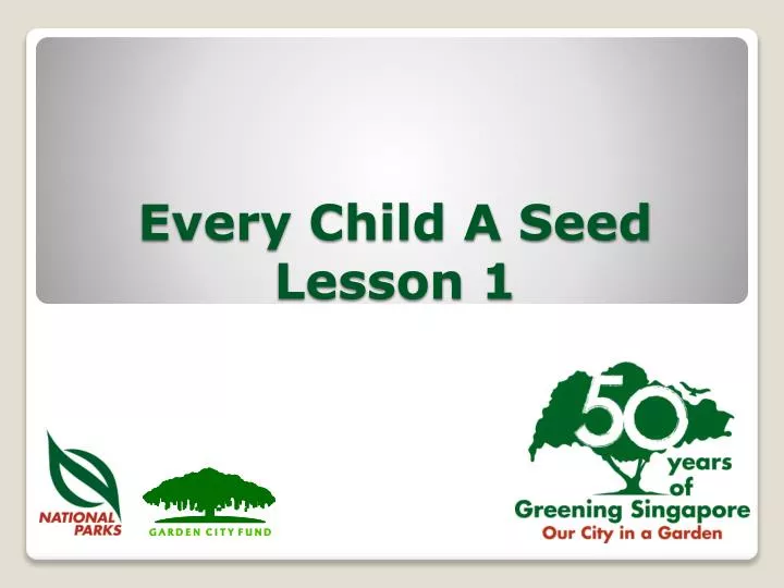 every child a seed lesson 1