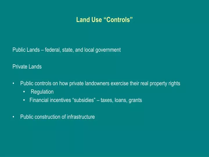land use controls