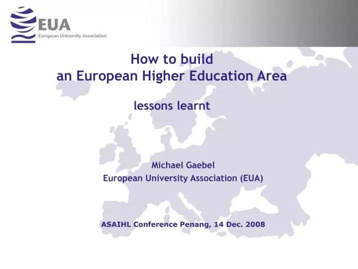 how to build an european higher education area lessons learnt