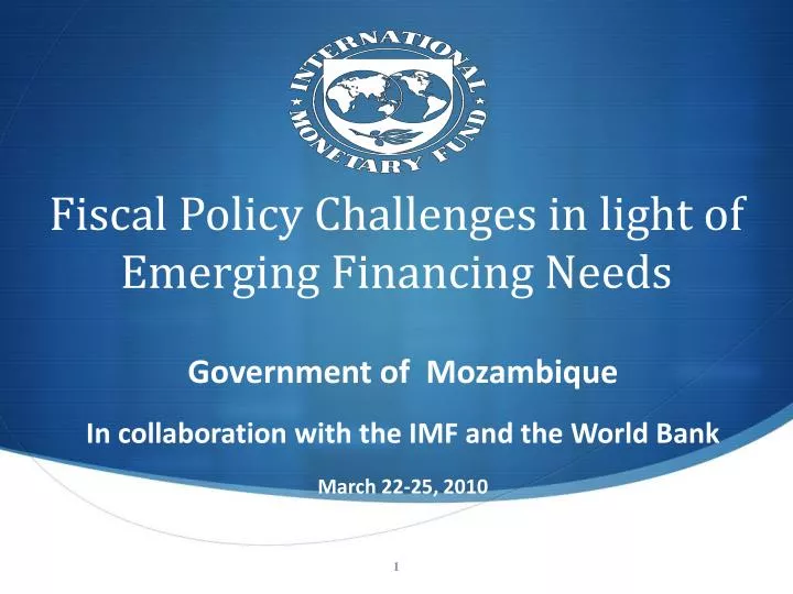 fiscal policy challenges in light of emerging financing needs