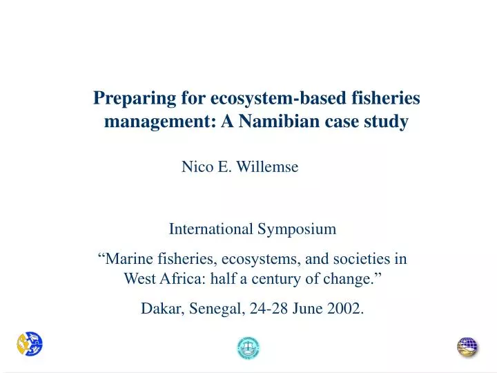 preparing for ecosystem based fisheries management a namibian case study