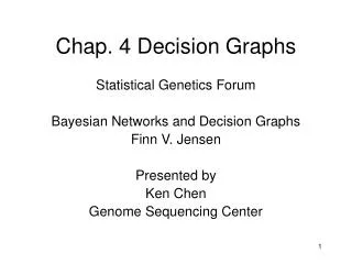 Chap. 4 Decision Graphs