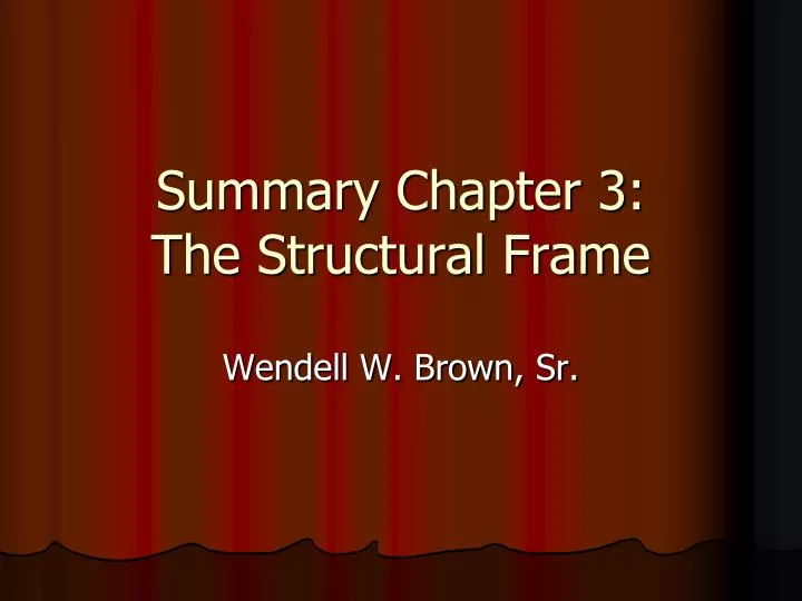 summary chapter 3 the structural frame