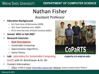 Nathan Fisher Assistant Professor