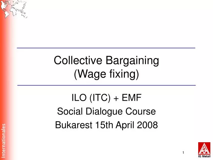 collective bargaining wage fixing