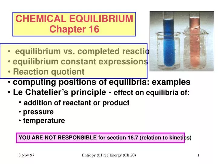 chemical equilibrium chapter 16
