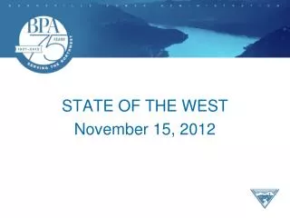 STATE OF THE WEST November 15, 2012