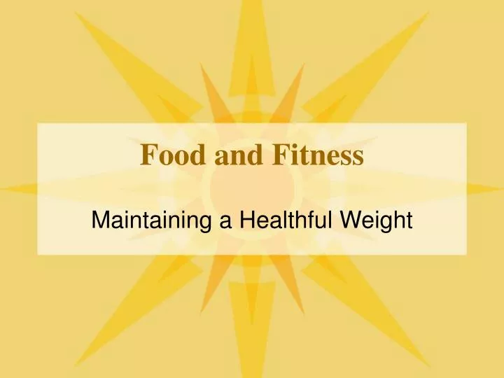 food and fitness