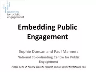 Embedding Public Engagement