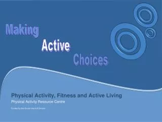 Physical Activity, Fitness and Active Living Physical Activity Resource Centre Funded by the Government of Ontario