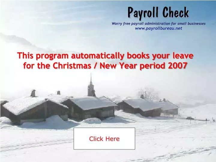 this program automatically books your leave for the christmas new year period 2007